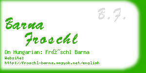 barna froschl business card
